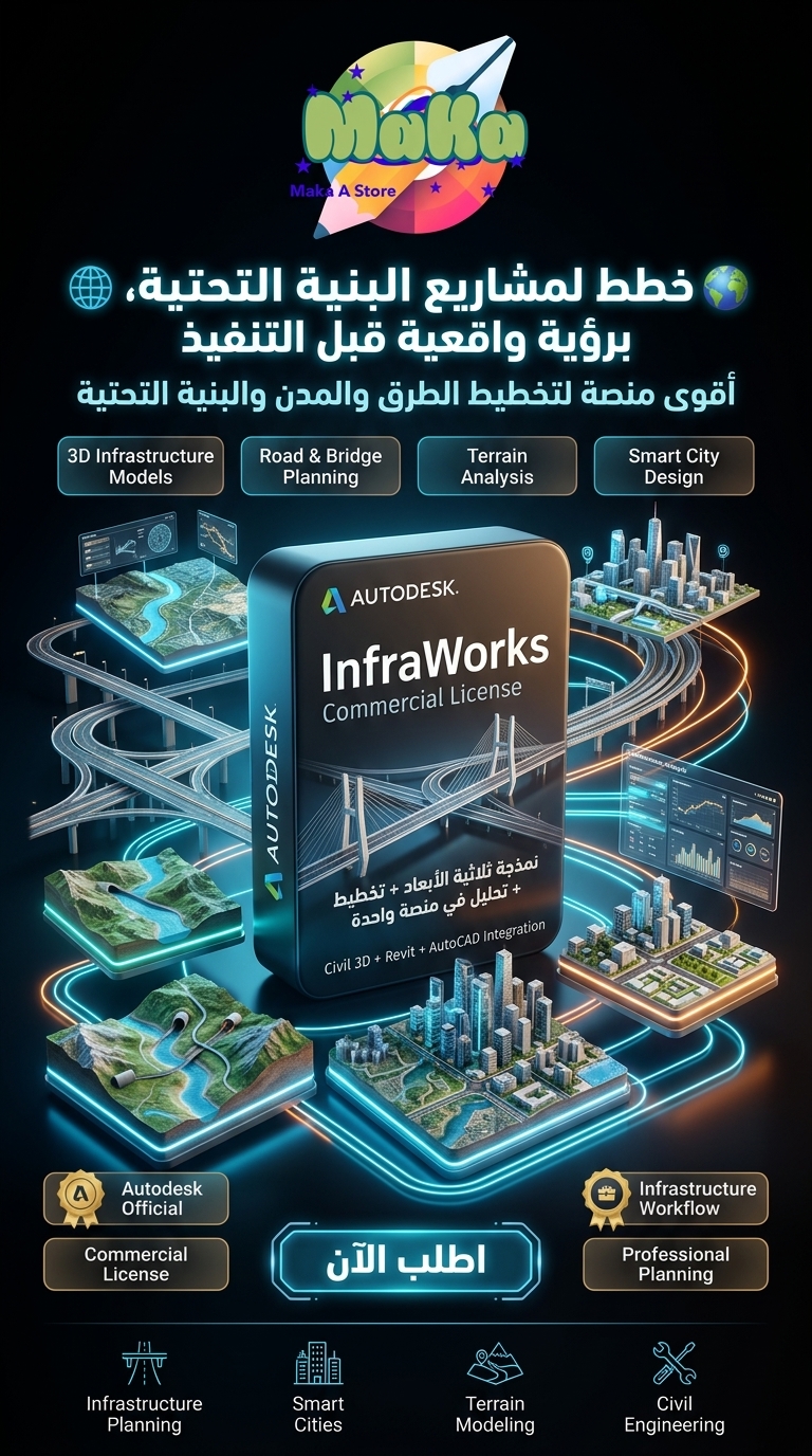 اشتراك سنوي InfraWorks – النسخة التجارية